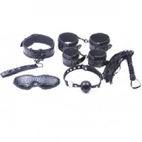 Bondage Kit 6 pieces SM Kit BLACK